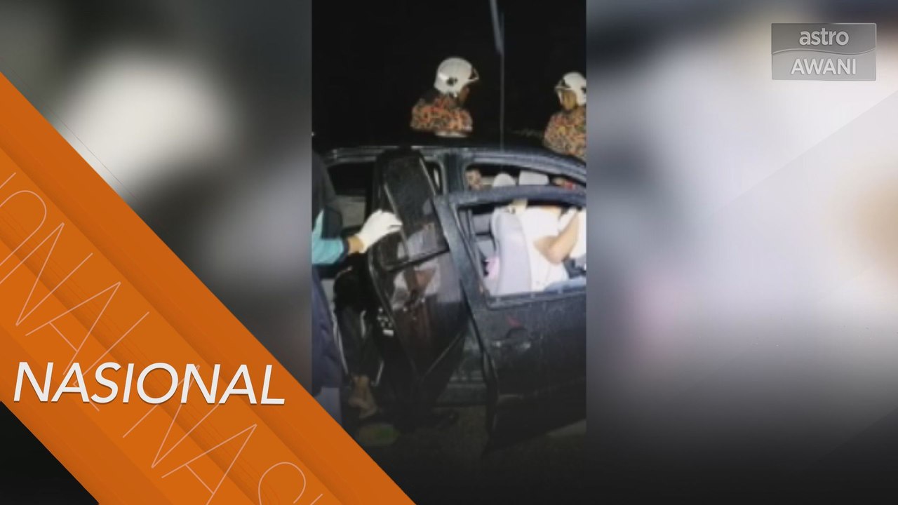 Tiga sahabat maut, kereta terbabas langgar treler