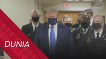 Trump pakai pelitup muka di hadapan umum buat pertama kali