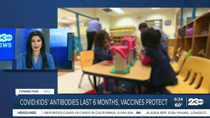 A study finds that kids' antibodies last six months after getting infected
