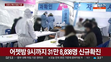 어젯밤 9시까지 31만 8천여명 확진…그제보다 4만여명↓