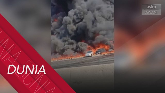 12 cedera, saluran paip minyak pecah cetus kebakaran jalan raya