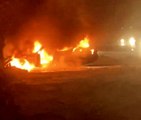 TEM otoyolunda otomobil alev alev yandı