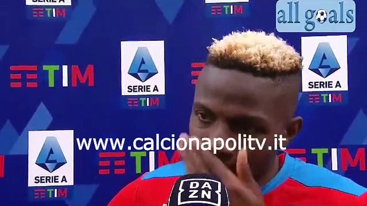 Napoli-Udinese 2-1 19/3/22 intervista post-partita Victor Osimhen