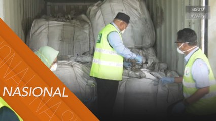 110 kontena bahan buangan debu EAK dikesan, datang dari Romania