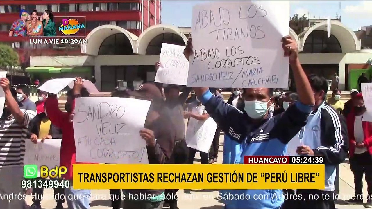 Huancayo: Transportistas rechazan gestión de “Perú Libre”