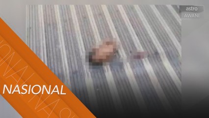 Bayi lelaki yang dicampak ke atas bumbung rumah dalam keadaan stabil