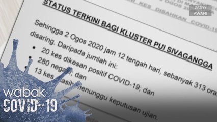 13 kes baru penularan tempatan, 11 kes dari Kluster Sivagangga