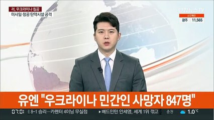 유엔 "우크라이나 민간인 사망자 847명"