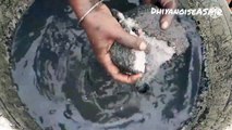 Messy Super Gritty Concrete Sand Cement Water Crumbles Cr: DhiyaNoise ASMR❤