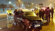 Maltepe'de meydana gelen trafik kazasında iki kişi yaralandı