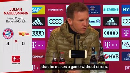 Nagelsmann 'very happy' with teenage defender Nianzou's performance