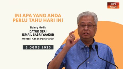 5 perkara penting kenyataan media harian PKPP - 03 Ogos 2020