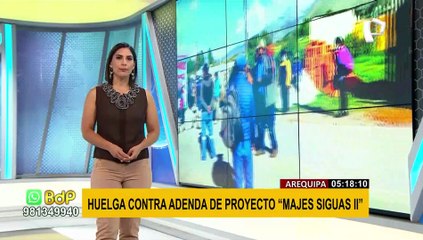 Arequipa: Pobladores inician huelga indefinida contra adenda Majes Siguas II