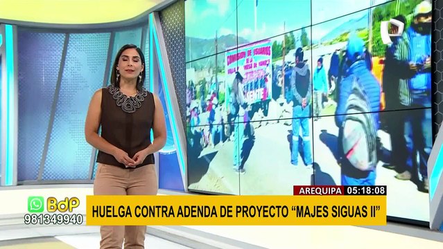 Arequipa: Pobladores inician huelga indefinida contra adenda Majes Siguas II