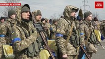 Ukrainian soldiers pay final tribute to those killed by the war