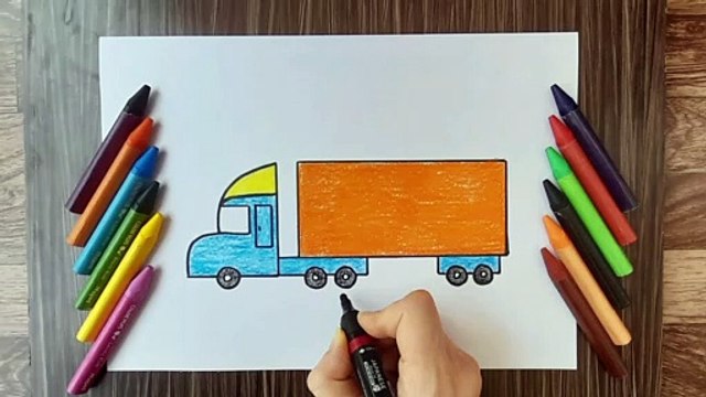 HOW TO DRAW A TRUCK, DRAW CAR,EASY DRAWING,STEP BY STEP DRAWING FOR KIDS,EASY ART,
