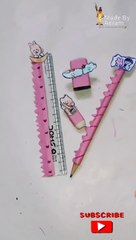 DiY exam set for kids  Easy making stationary set at home