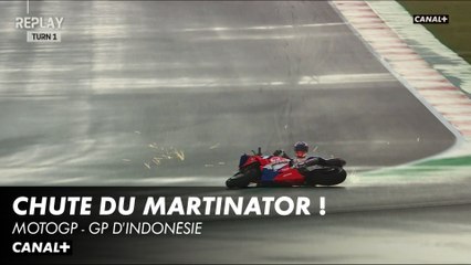 La chute de Jorge Martin dans le virage 1 - GP d'Indonésie MotoGP