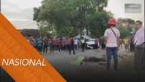 Pegawai APMM dan anak maut motosikal dirempuh kereta