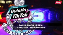 Panik tiada lesen, langgar 'signboard'!