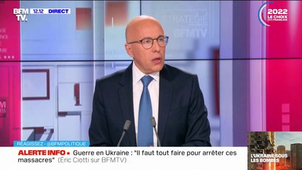 Eric Ciotti: "Le conseil départemental des Alpes-Maritimes a organisé l'accueil de 1.000 réfugiés" ukrainiens