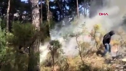 Fethiye'de ormanlık alanda yangın