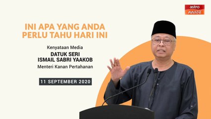 5 perkara penting sidang media harian PKPP - 11 September 2020