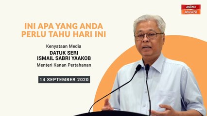 5 perkara penting sidang media harian PKPP - 14 September 2020