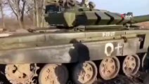 Ukrayna ordusu Rus askeri zırhlı araç konvoyunu imha etti