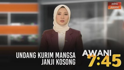 AWANI 7:45 [18/09/2020]: Undang Kurim mangsa janji kosong | pencemaran sungai, cerita lama