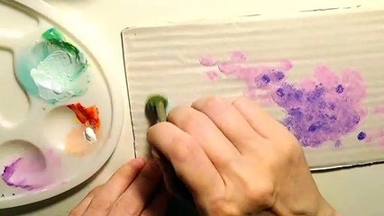 Abstract Painting - Purple and Peach