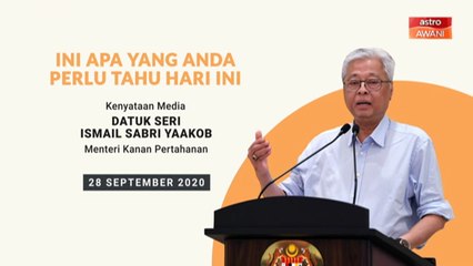 5 perkara penting kenyataan media harian PKPP - 28 September 2020