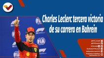 Deportes VTV | Charles Leclerc consiguió la tercera victoria de su carrera en Bahréin
