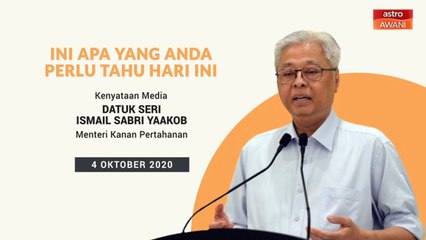 5 perkara penting kenyataan media harian PKPP - 04 Oktober  2020