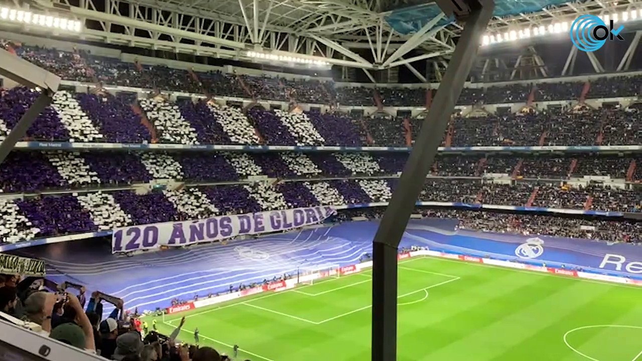Así fue el tifo del Bernabéu para celebrar lso "120 años de gloria" del Real Madrid
