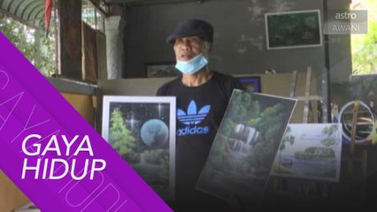 Warga emas melukis untuk cari sumber pendapatan