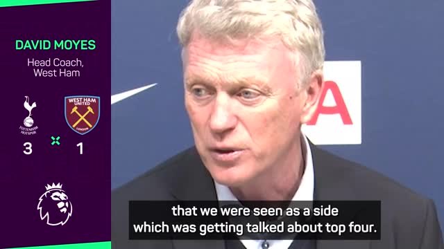 Hammers done well to stay in 'Top Four' conversation - Moyes