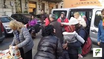 Arrivati a Milano , 18 ucraini, donne e bambini, tratti in salvo dal convoglio umanitario partito da Peschiera