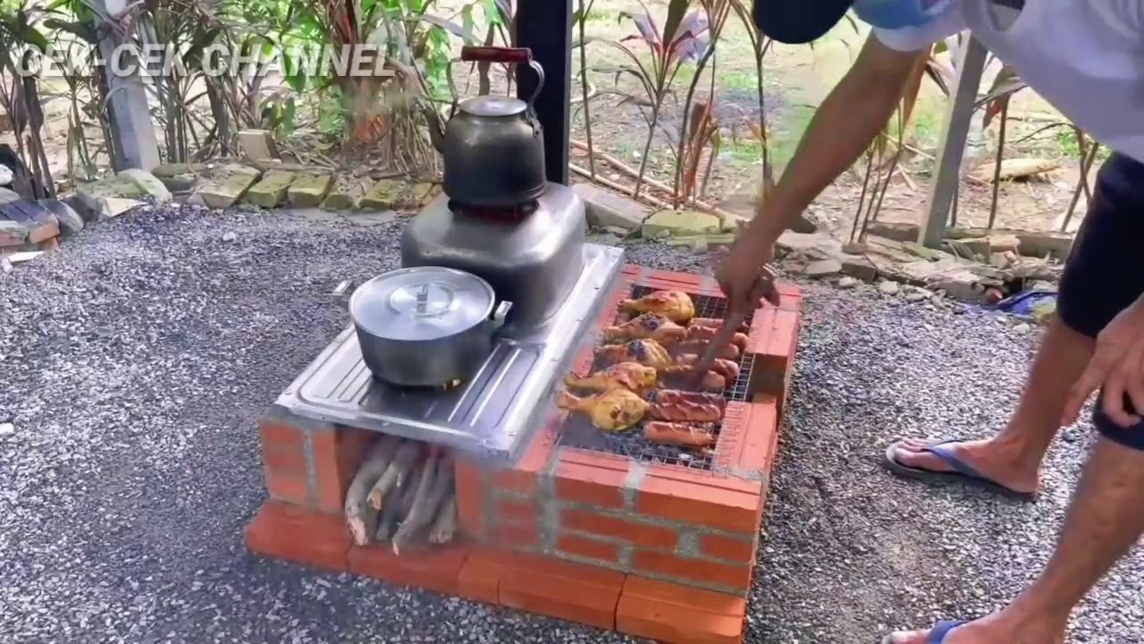 Tungku kayu yang simpel dan mudah dari wastafel || how to make firewood stove