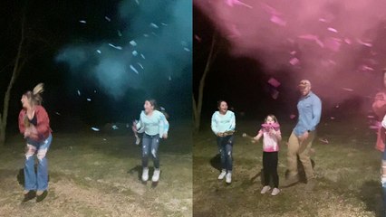 'Mom-to-be surprises family with a fun twist during gender reveal party '