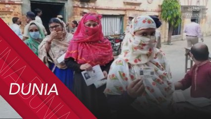 Di sebalik jutaan kes COVID-19, rakyat India mula keluar mengundi