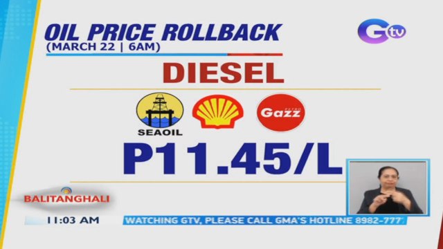 Oil price rollback (March 22, 6 AM) | BT