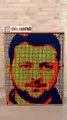 Alexander Ivanchak made a portrait of Volodymyr Zelensky using Rubik cubes