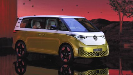 The new Volkswagen ID. Buzz Exterior Design in Candy White and Pomelo Yellow