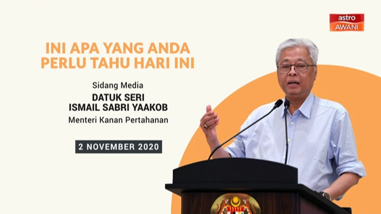 5 perkara penting sidang media harian PKPP - 2 Nov 2020