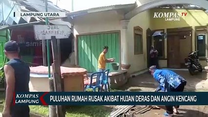 Puluhan Rumah Rusak Akibat Terjangan Hujan Deras dan Angin Kencang