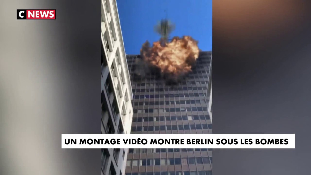 Un montage vidéo montre Berlin sous les bombes, pour sensibiliser contre la guerre en Ukraine