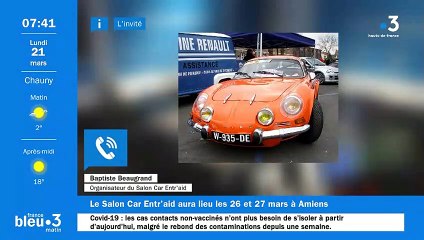 Exposition de voitures de collection avec Car Entr'aid à Amiens, au lycée St Riquier, les 26 et 27 mars