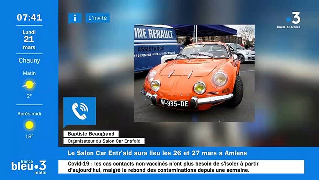 Exposition de voitures de collection avec Car Entr'aid à Amiens, au lycée St Riquier, les 26 et 27 mars