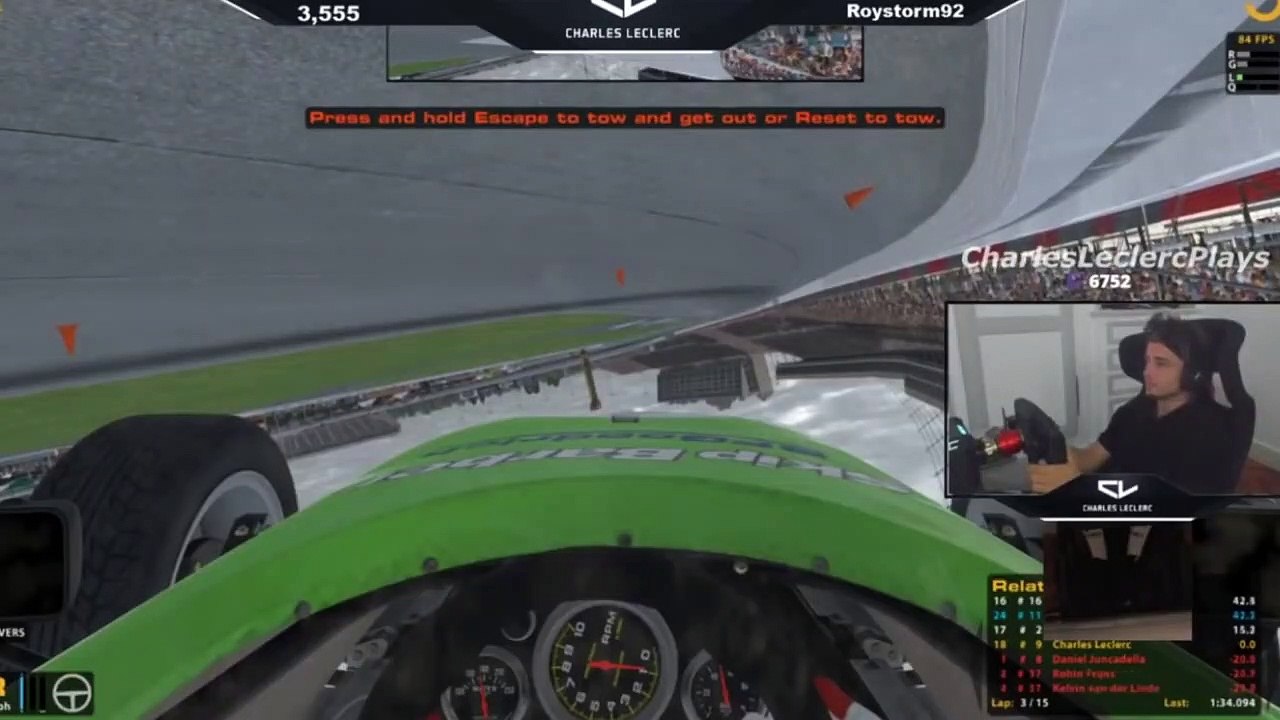 Charles Leclerc Plays iRacing For The First Time.